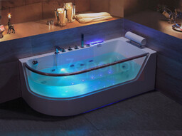 Wanna z hydromasażem CLF-3132 prostokątna 150cmx75cmx59cm lewa