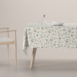 Obrus prostokątny, małe kwiaty na jasnym tle, Londres
