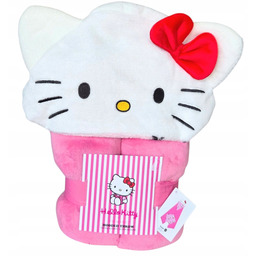 Sanrio Hello Kitty koc narzutka z kapturem 120x150