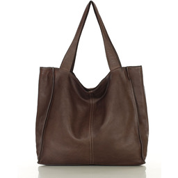 Shopper bag skórzany MAZZINI v102J brązowy