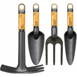 Fiskars Narzędzia Ogrodnicze Zestaw Łopatka Grabki Motyczka Pazurki