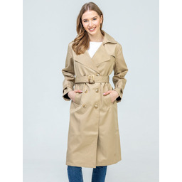 DWURZĘDOWY GUSTOWNY PŁASZCZ DAMSKI TYPU TRENCZ