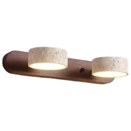 Travertino kinkiet 37 cm liniowy LED nowoczesny kamienny