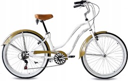 Rower Damski Miejski 26 Beach Cruiser Odblaski Dzwonek