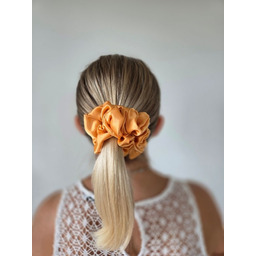 Pakamera Gumka jedwabna, scrunchie, frotka sweet apricot MAXI