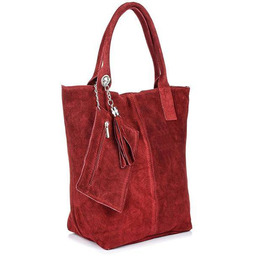 Worek bordowy skórzany L82