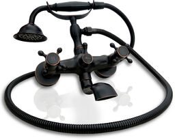 Czarna bateria wannowa retro Old Black Rea