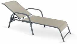 Leżak ogrodowy mosler popielaty / c. popiel halmar