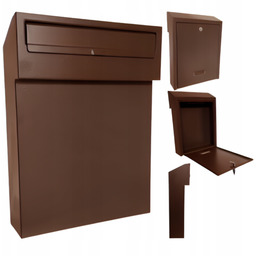 Skrzynka Na Listy Przelotowa Dwustronna Brazowa Brąz Duża