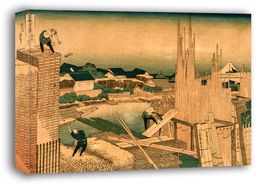 Lumber Yard, Hokusai - obraz na płótnie Wymiar