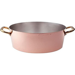 Pentole Agnelli ALCU10424 wysoki garnek, ręcznie cynkowana gładka