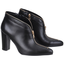 Botki damskie Simen 6153A CZARNY/ZŁOTY SKÓRA R.37