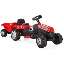 Traktor Ciągnik Na Pedały z Przyczepką Czerwony