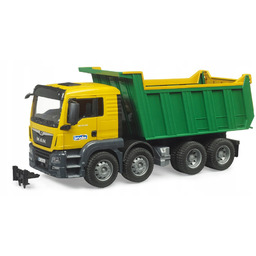 Ciężarówka Man Tgs Wywrotka Bruder Żółto-zielona