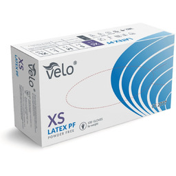 VELO LATEX PF XS Rękawice lateksowe bezpudrowe, niesterylne,
