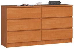Komoda do sypialni, 6 szuflad, STILO, 140x40x77 cm,