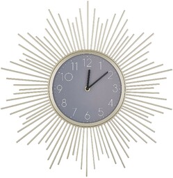 Beliani Zegar ścienny 45 cm cyfry arabskie złoty