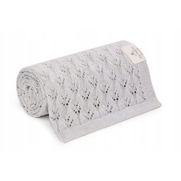 My Memi Ażurowy kocyk bambusowy grey 80x100