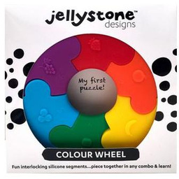 Jellystone Designs Pierwsze puzzle sensoryczne tęczowe kółko, 1opak.