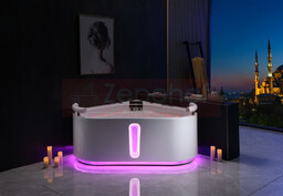 Wanna z hydromasażem EB-D025 narożna 150cmx150cmx60cm Ambiente