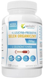 Wish Selen Organiczny + Prebiotyk, 120 kapsułek