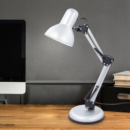 Briloner Lampa biurkowa Pixa, regulowana, E14, biała