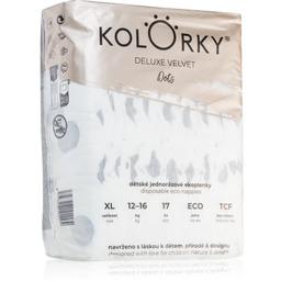 Kolorky Deluxe Velvet Dots jednorazowe pieluszki EKO rozmiar