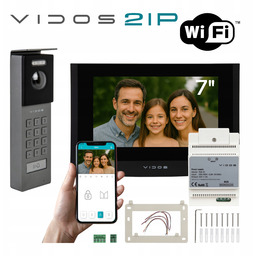 Zestaw wideodomofon M200B-X S202 Vidos 2IP, szyfrator, Android/iOS