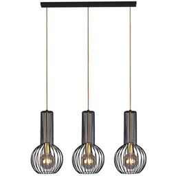 Lampa wisząca K-4521, loftowa, z trzema kloszami