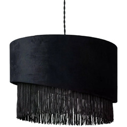 Lampa wisząca z Czarnego Aksamitu Fonte E27 ABR-LWAF-E27