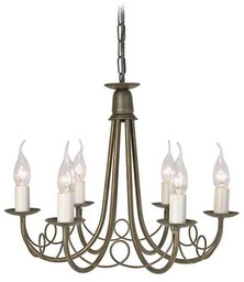 Żyrandol MINSTER MN6 BLK/GOLD Elstead