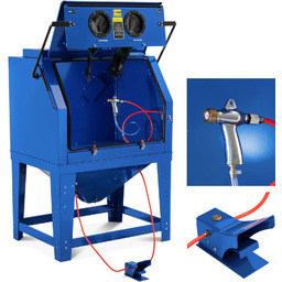 Piaskarka kabinowa ciśnieniowa z oświetleniem i pedałem nożnym