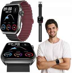 Smartwatch męski z funkcją dzwonienia kalkulatorem bransoleta magnetyczna