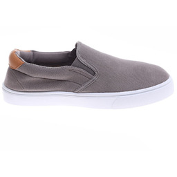 Szaro brązowe męskie trampki slip on szare