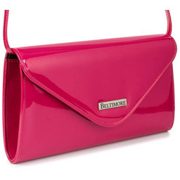 Lakierowana kopertówka różowa BELTIMORE M78