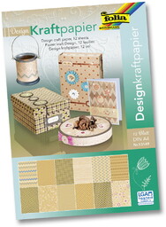 Folia, blok z motywami A4 kraft, 12 kartek