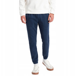 Spodnie męskie dresowe CARROT z dzianiny ciemnonieb. V5