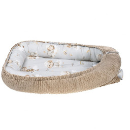 Bonjour Cherie Kokon niemowlęcy Owieczki Minky Beige