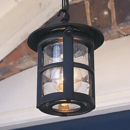Elstead Zewnętrzna lampa wisząca Hereford, czarny, aluminium, nowoczesny