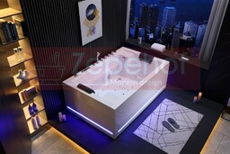 Wanna z hydromasażem EB-D874 prostokątna 184cmx120cmx68cm 2 osobowa,