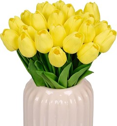 Relaxdays sztuczne tulipany, 24 sztuczne kwiaty, realistyczny wygląd,