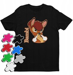Koszulka T-Shirt Dziecięca Z Nadrukiem Bambi Tuptuś Dziewczynki