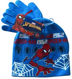 Komplet czapka rękawiczki Marvel Spider-Man dla chłopca zimowy