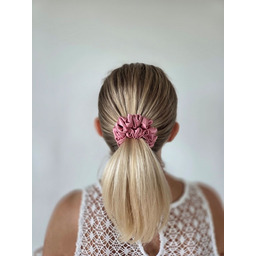 Pakamera Gumka jedwabna, scrunchie, frotka strawberry pink MIDI