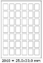 Samoprzylepne etykiety 25 x 33 mm, 42 etykiet,