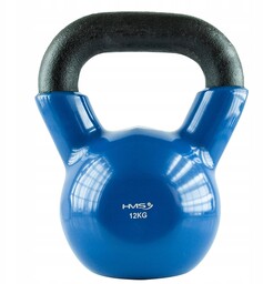 KNV12 Blue Kettlebell Żeliwny Pokryty Winylem Hms