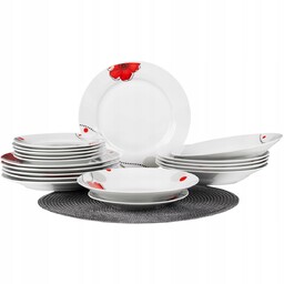 Serwis Obiadowy Komplet Talerzy Na 6 Osób Okrągły
