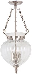 Elstead Lighting Lampa wisząca Finsbury Park FP-P-M-POL-NCKL klasyczna