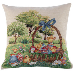 Decodoma Gobelinowa poszewka na poduszkę KURCZAKI 45 x