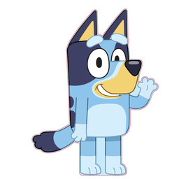 Jerry Fabrics Poduszka kształtka 33x25 Bluey piesek niebieska